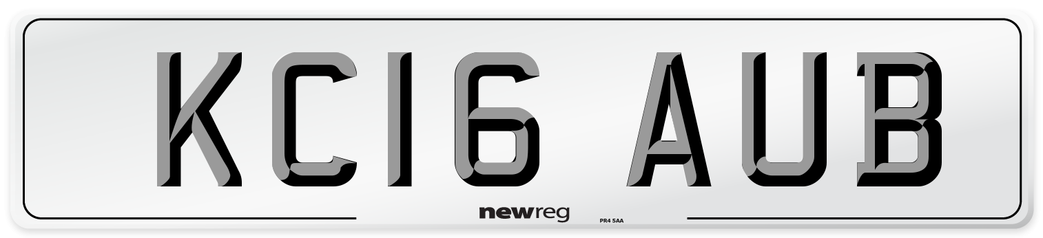 KC16 AUB Number Plate from New Reg